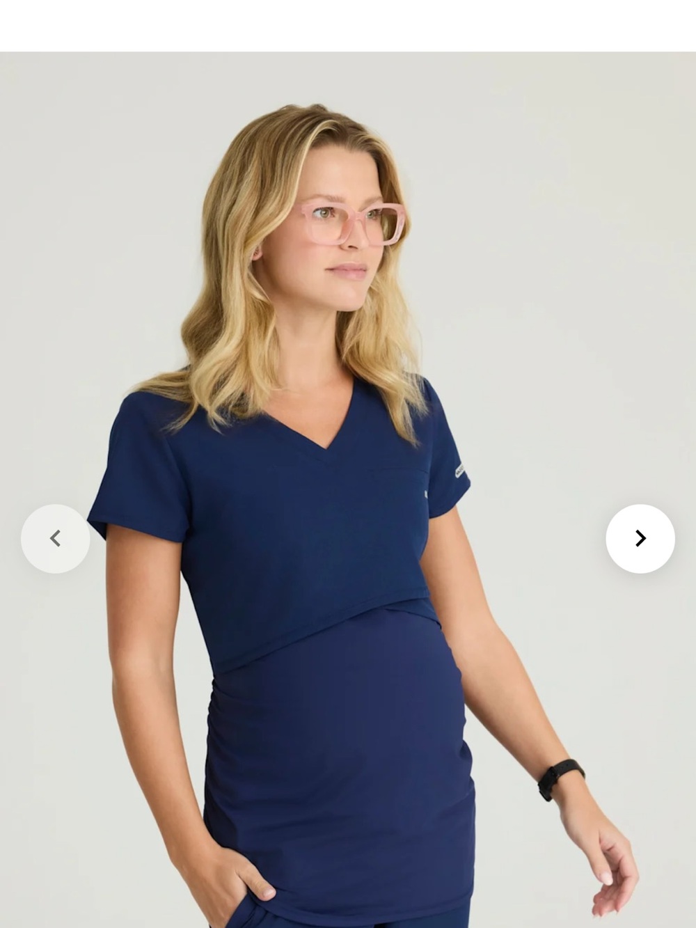 Skechers Navy Maternity Scrub Top